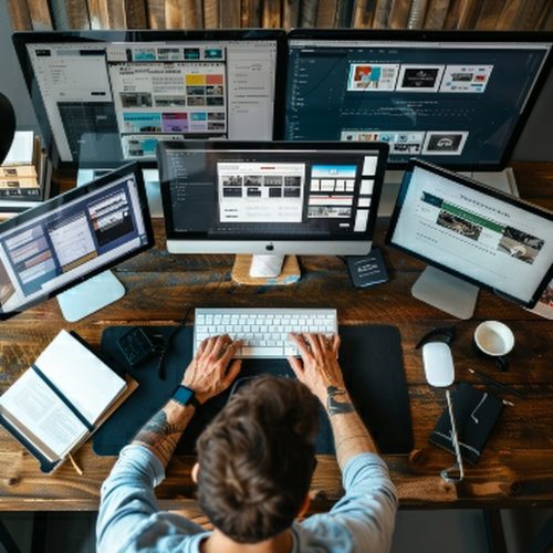 web-designer-creating-layout-that-adjusts-seamlessly-across-desktop-tablet-mobile-screens